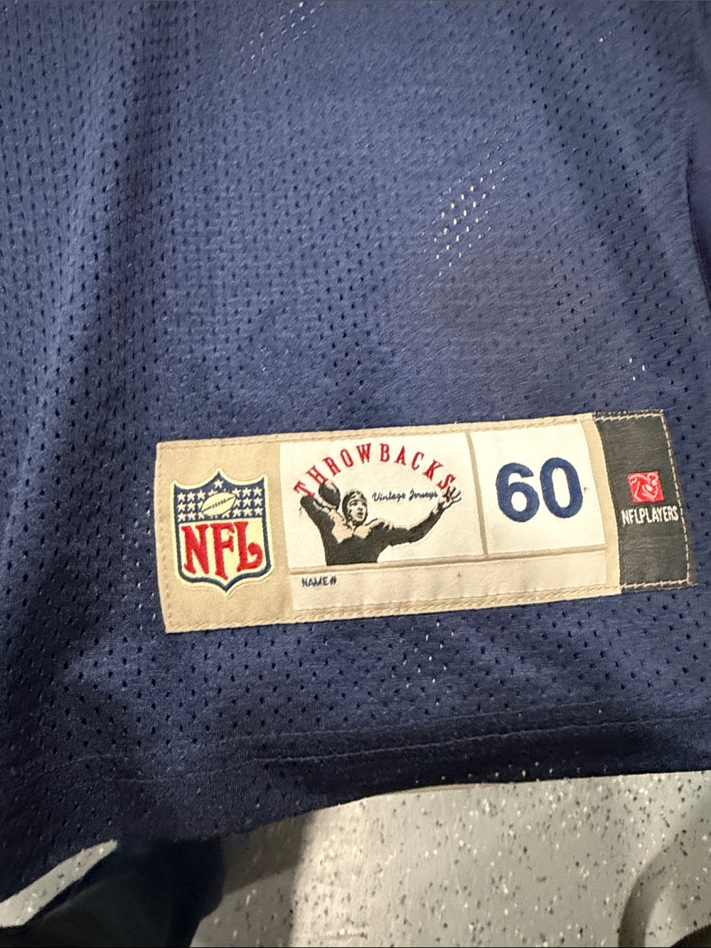 Reebok Navy and White Football Jersey #94 DeMarcus Ware - Picture 2 of 7